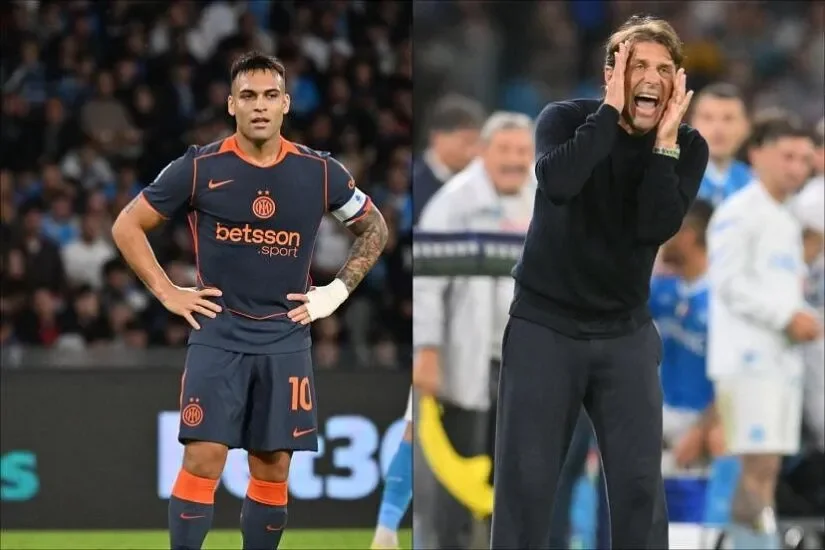 tranh cãi nảy lửa giữa HLV Antonio Conte và đội trưởng Lautaro Martinez